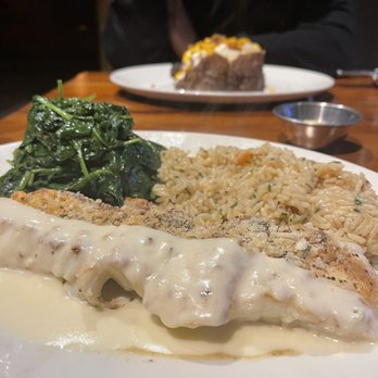 Stoney River - This was a daily special I think. Maybe not but it's parm crusted grouper. I didn't love it so it was switched out without hesitation. - Steakhouses Near Me - Atlanta, Georgia Stoney River - This was a daily special I think. Maybe not but it's parm crusted grouper. I didn't love it so it was switched out without hesitation. - Steakhouses Near Me - Atlanta, Georgia