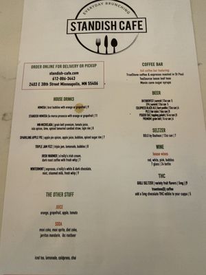 Menu photo 1 Standish Cafe Minneapolis, MN Menu photo 1 Standish Cafe Minneapolis, MN