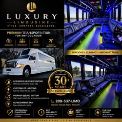 Luxury Limousine Service - 24 passenger Limo Party bus