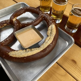 Gemüt Biergarten - Bavarian Pretzel with Beer Cheese - Beer Gardens Near Me - Columbus, Ohio Gemüt Biergarten - Bavarian Pretzel with Beer Cheese - Beer Gardens Near Me - Columbus, Ohio