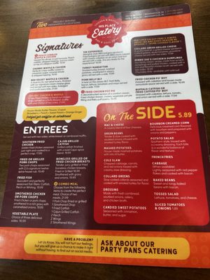 Menu photo 1 His Place Eatery - North Indianapolis, IN
