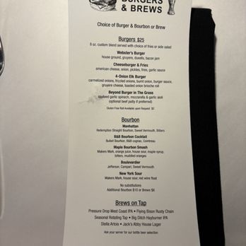 Webster's Bistro & Bar - Bourbon, Burgers, & Brews Menu - New American Near Me - North Tonawanda, New York Webster's Bistro & Bar - Bourbon, Burgers, & Brews Menu - New American Near Me - North Tonawanda, New York