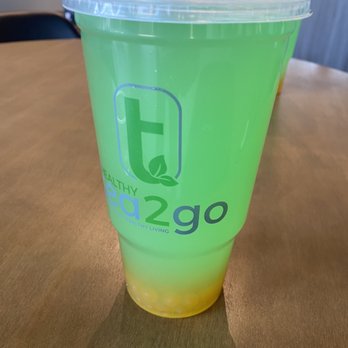Tea2go TeaN’ergy Magnolia - Caribbean with mango boba - Tea Rooms Near Me - Magnolia, Texas