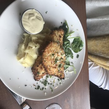 Horatio's - crusted chicken breast with spinach and mashed potatoes - Seafood Near Me - San Leandro, California