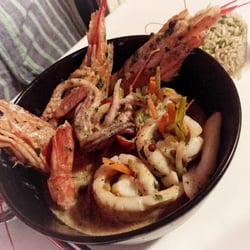 Bistrò Toc Toque - "Calamari e Gamberi in salsa Thai con Riso Basmati alla cannella".