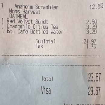 Corner Bakery Cafe - Receipt - Sandwiches Near Me - Chino Hills, California Corner Bakery Cafe - Receipt - Sandwiches Near Me - Chino Hills, California