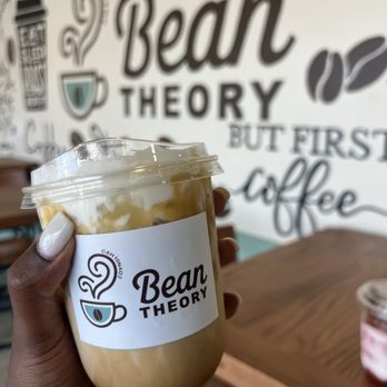 Bean Theory - Iced caramel latte - Coffee & Tea Near Me - Houston, Texas