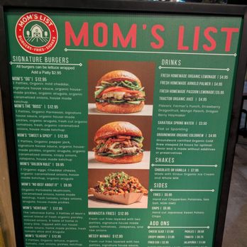 Mom's List - menu - American Near Me - Culver City, California