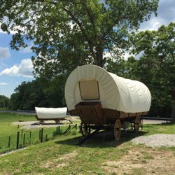True West Campground, Stables and Mercantile - We have 2 Conestoga Wagons to enjoy a quite Glamping experience, bring your horses to stay in the paddocks behind them!!