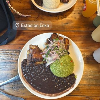 Estacion Inka - Pollo Tropical with Cilantro Rice - Latin American Near Me - Madison, Wisconsin Estacion Inka - Pollo Tropical with Cilantro Rice - Latin American Near Me - Madison, Wisconsin