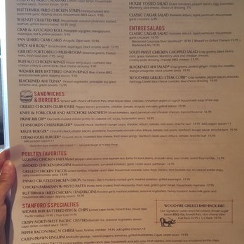 Stanford's - Front dinner menu - American Near Me - Seattle, Washington Stanford's - Front dinner menu - American Near Me - Seattle, Washington