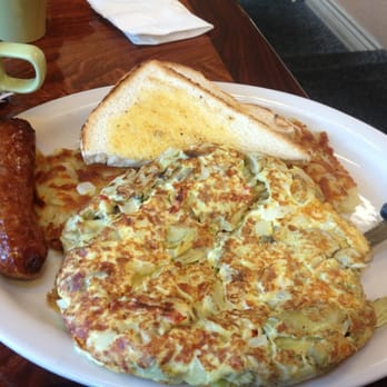 Patty's Eggnest - North beach breakfast. Frittata with artichoke, mushrooms, onion, red peppers, spinach, and mozzarella cheese. - Breakfast & Brunch Near Me - Mukilteo, Washington