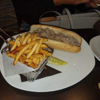 110 Grill - cheesesteak for my sis, looks plain because she opted for no onions or peppers. with side of fries. - New American Near Me - Fall River, Massachusetts 110 Grill - cheesesteak for my sis, looks plain because she opted for no onions or peppers. with side of fries. - New American Near Me - Fall River, Massachusetts