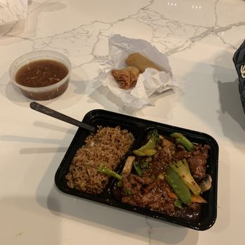 China Stix - This is their large dinner combo that costed somewhere around $14 -$15... and $0.12.. It wasn't very big nor was it very good Staff was nice - Chinese Near Me - Houston, Texas