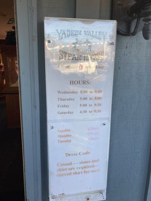 Menu photo 1 Yadkin Valley Steakhouse Albemarle, NC Menu photo 1 Yadkin Valley Steakhouse Albemarle, NC