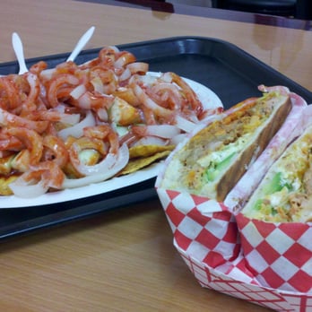 Don Carlitos - Some tostilocos and a torta de pierna. - Mexican Near Me - San Fernando, California Don Carlitos - Some tostilocos and a torta de pierna. - Mexican Near Me - San Fernando, California
