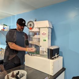 Making that ice!