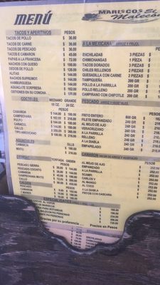 Menu photo 5 Mariscos El Malecon Puerto Peñasco, SON