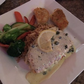 Celebrities Parkway Grill - Parmesan Crusted Halibut- YUMMY - Burgers Near Me - Fairview, Oregon
