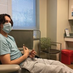 Inova Orthopedics - Fairfax - My boo waiting for the doc