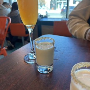 Mimosas - Cinnamon Toast Crunch shot and mimosa - American Near Me - Denver, Colorado