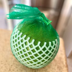 ABC Supermarket - Green Skin Pomelo (Bưởi da xanh) - has a pink flesh inside, this was around 3lbs.