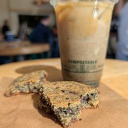 Lunar new year specials: black sesame latte and a black sesame/citrus cookie Lunar new year specials: black sesame latte and a black sesame/citrus cookie
