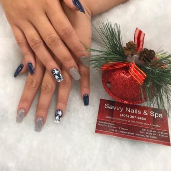 Savvy Nails & Spa - Winter nails done by Vivian - Nail Salons Near Me - Norman, Oklahoma Savvy Nails & Spa - Winter nails done by Vivian - Nail Salons Near Me - Norman, Oklahoma