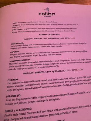 Menu photo 8 Colibri by Tamale Boy Portland, OR
