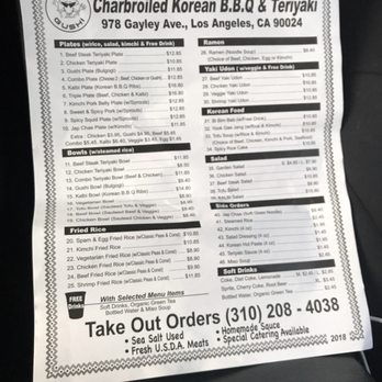 Gushi - The Menu! With a phone# to go. Better to eat Kimchee and wait than sit in the lot. - Korean Near Me - Los Angeles, California Gushi - The Menu! With a phone# to go. Better to eat Kimchee and wait than sit in the lot. - Korean Near Me - Los Angeles, California