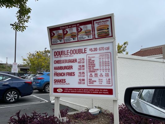 Menu photo 2 In-N-Out Burger Pacific Beach, CA Menu photo 2 In-N-Out Burger Pacific Beach, CA