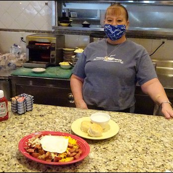 The Coffee Mug - Meet Connie, my friendly server, who has just brought my breakfast to me, behind a masked smile, as required by state law. - Breakfast & Brunch Near Me - Elko, Nevada The Coffee Mug - Meet Connie, my friendly server, who has just brought my breakfast to me, behind a masked smile, as required by state law. - Breakfast & Brunch Near Me - Elko, Nevada