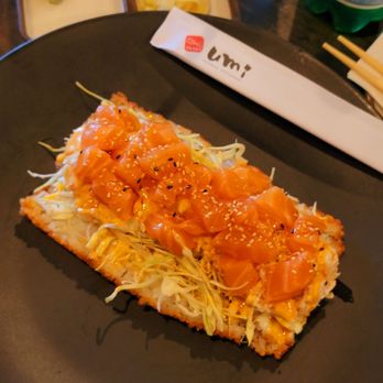 Umi Sushi - Salmon Lover "Dog". - Japanese Near Me - Garland, Texas Umi Sushi - Salmon Lover "Dog". - Japanese Near Me - Garland, Texas
