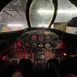 Air & Military Museum of the Ozarks - In side one of the planes available in the museum to sit in and click controls.