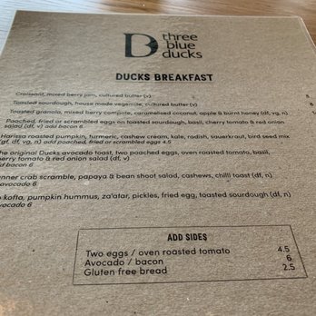 Three Blue Ducks - Covid breakfast - Breakfast & Brunch Near Me - Brisbane City, QLD