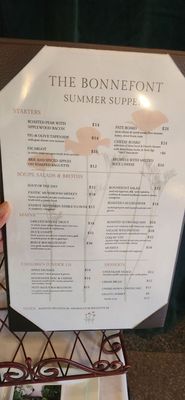 Menu photo 1 The Bonnefont New York, NY