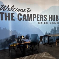The Campers Hub - My work station for the day.