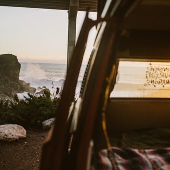 Vintage Surfari Wagons - Bed with a view. Limekiln campground. Big Sur. - RV Rental Near Me - Avalon, California