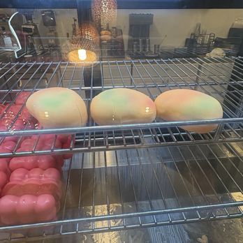 Crepetopia - Mango and raspberry viral mousse cakes. These were what was left in the night time. 13.99 everyone was buying them. - Creperies Near Me - Sarasota, Florida