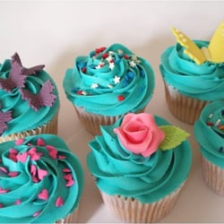 The Village Cakery - Blue Vanilla Cupcakes