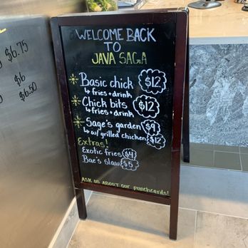 Java Saga - Menu as of late July - Coffee & Tea Near Me - Doraville, Georgia