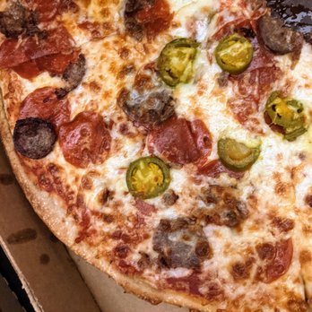 Eleni's Pizza Works - Meaty meat pizza with jalapeno's - Pizza Near Me - Sarasota, Florida Eleni's Pizza Works - Meaty meat pizza with jalapeno's - Pizza Near Me - Sarasota, Florida
