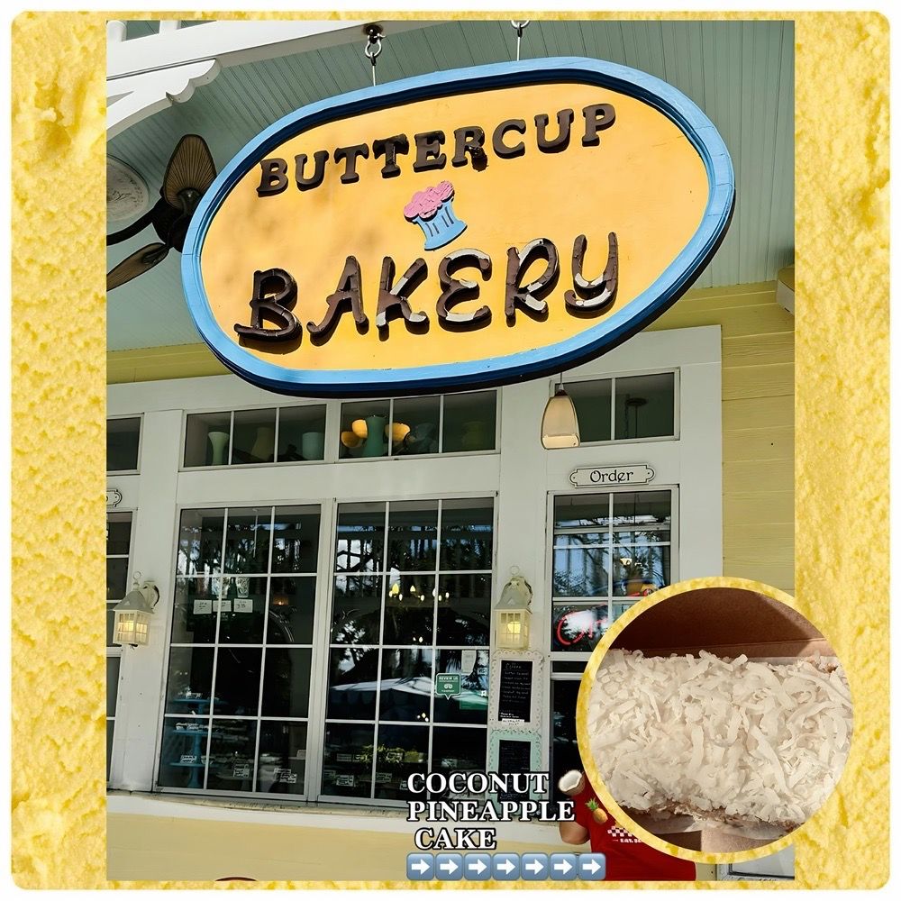 Buttercup Bakery - Storefront and coconut pineapple cake - Bakeries Near Me - Deland, Florida Buttercup Bakery - Storefront and coconut pineapple cake - Bakeries Near Me - Deland, Florida