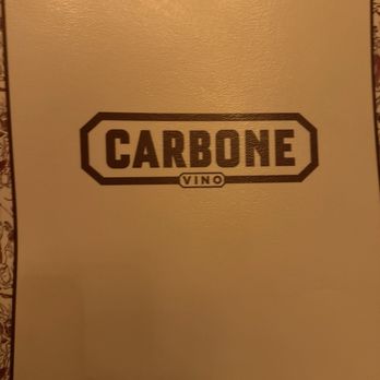 Carbone Vino - Menu cover - Italian Near Me - Coconut Grove, Florida