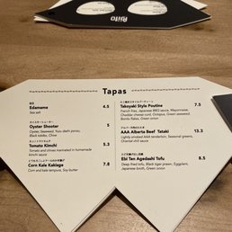Tapas Menu