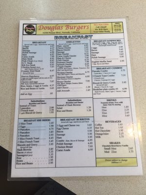 Menu photo 5 Douglas Burgers Norwalk, CA