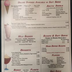 Clair's Family Restaurant - Dessert menu