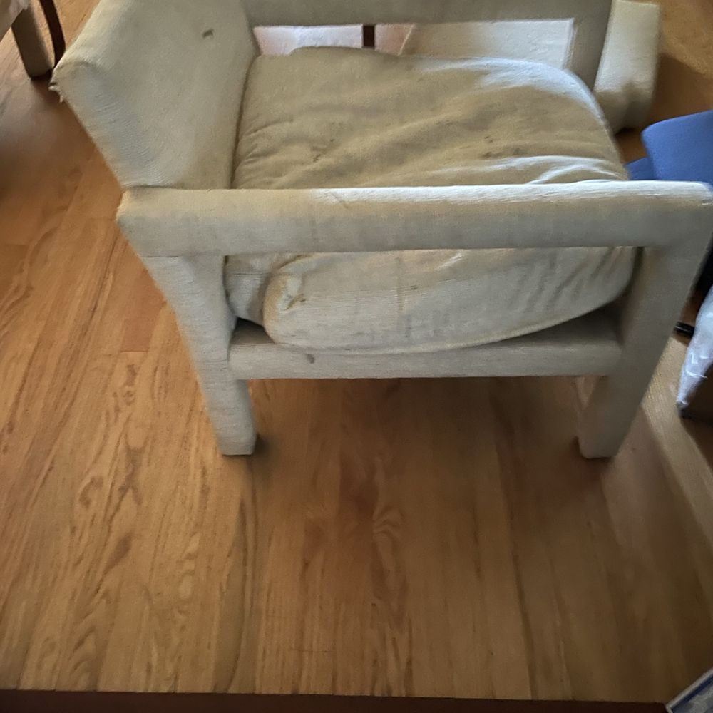 Haberman Fabrics - Before of a Drexel Heritage chair from 30 years ago - Fabric Stores Near Me - Clawson, Michigan