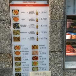 Bar Coruña - Menu