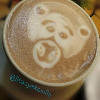 Cocola Bakery - My Banana Hot Chocolate! A bear, but I call him TiggerBear since it reminded me of Tigger! Lol. Props to the barista for this!:] - Bakeries Near Me - San Jose, California